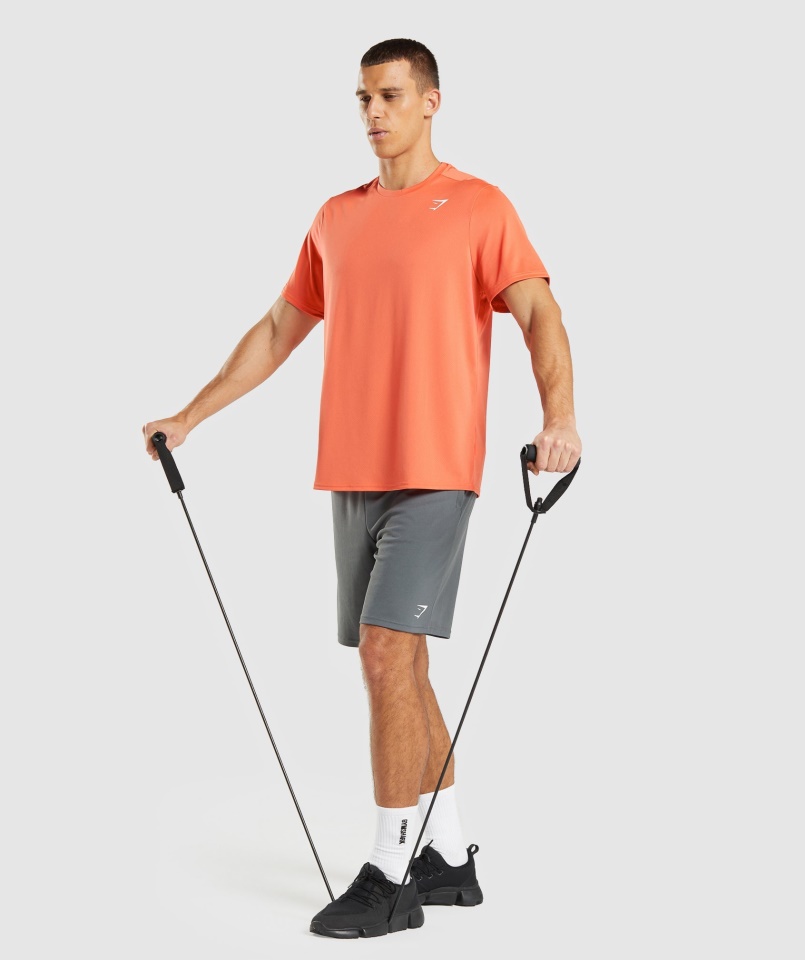 Gymshark érkezés Szokásos Fitt Póló Papaya Narancs