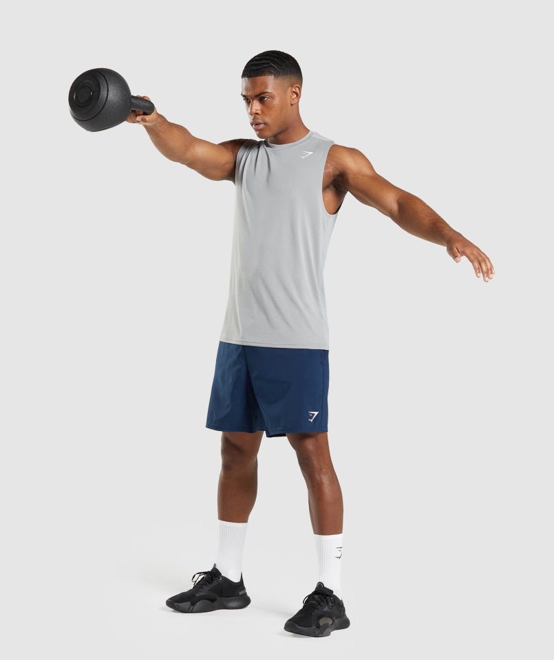 Gymshark érkezés Ujjatlan Póló Füstös Szürke