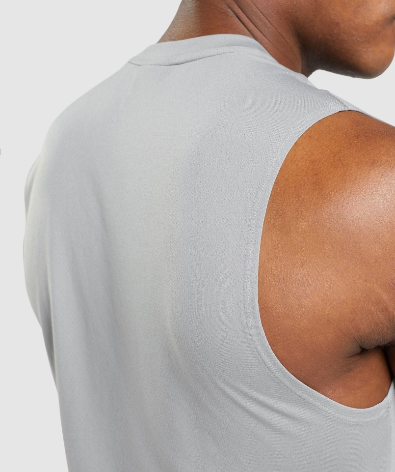 Gymshark érkezés Ujjatlan Póló Füstös Szürke