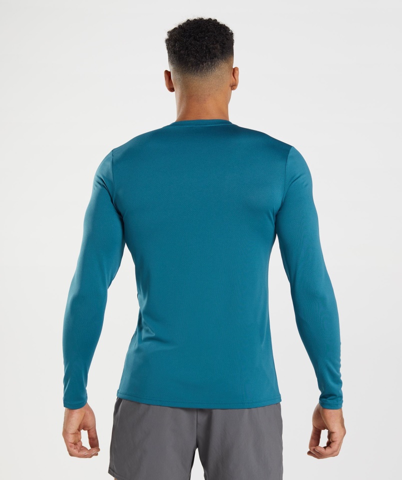 Gymshark Atlantic Blue érkezési Hosszú Ujjú Póló