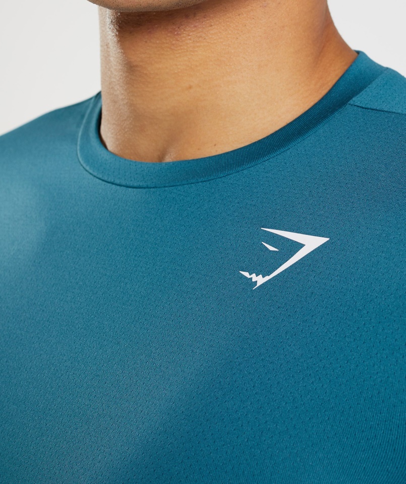 Gymshark Atlantic Blue érkezési Hosszú Ujjú Póló