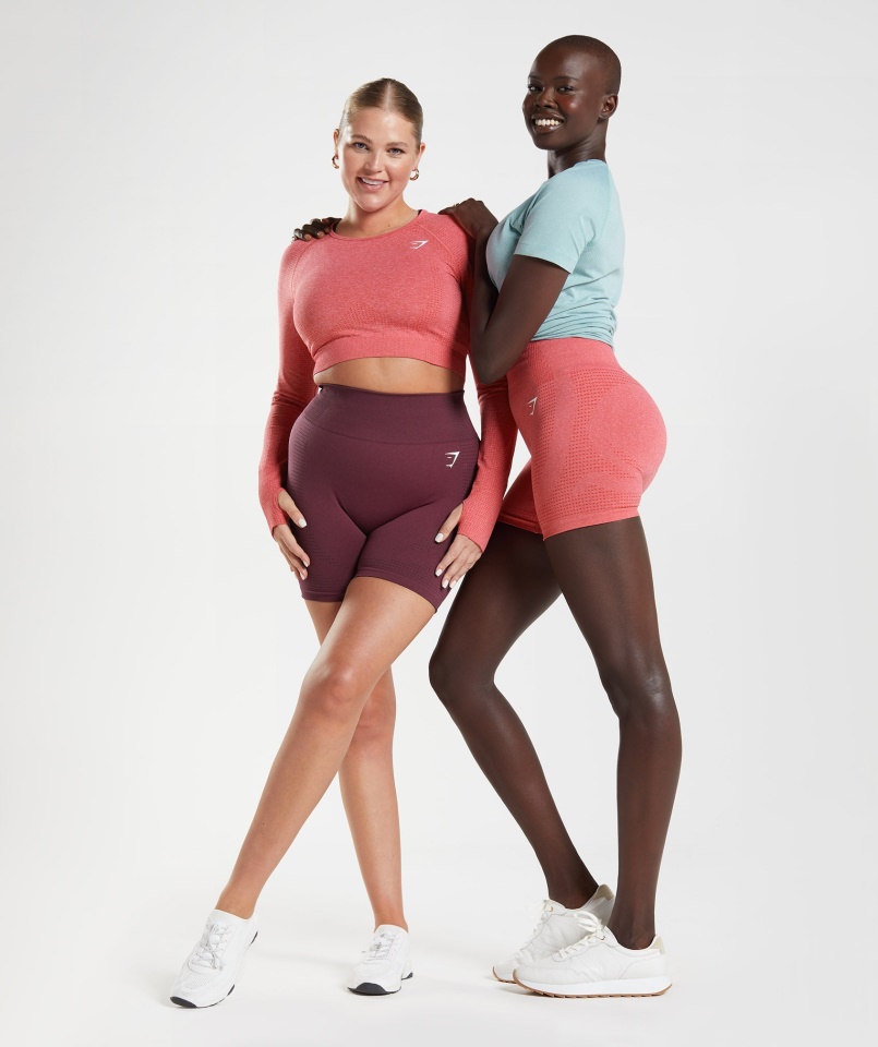 Gymshark Sült Barna Márga Vital Varrat Nélküli 2.0 Rövidnadrág