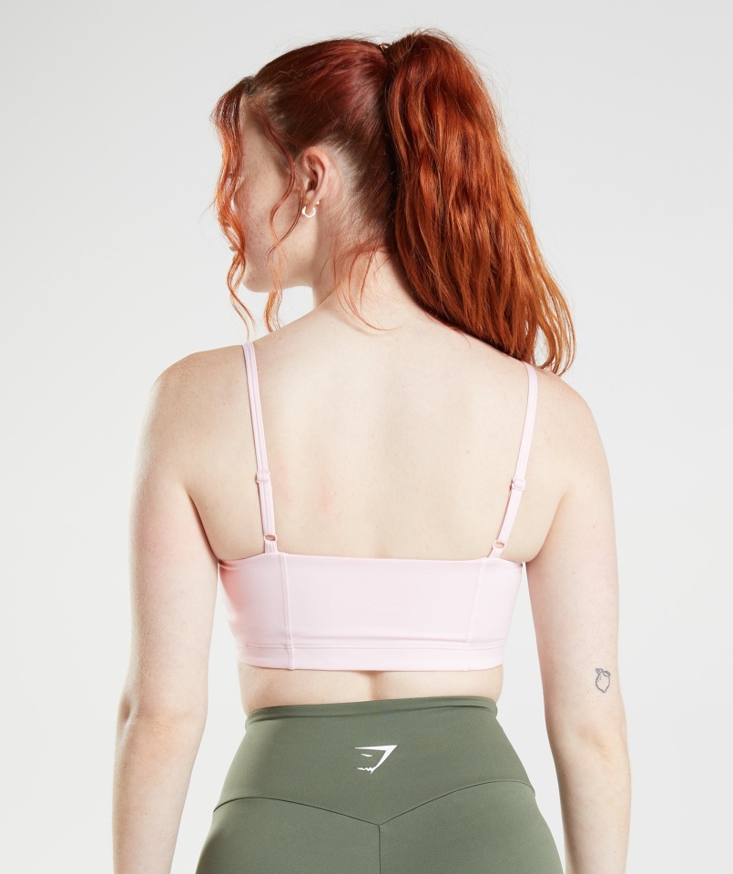 Gymshark Bandeau Sportmelltartó édes Rózsaszín