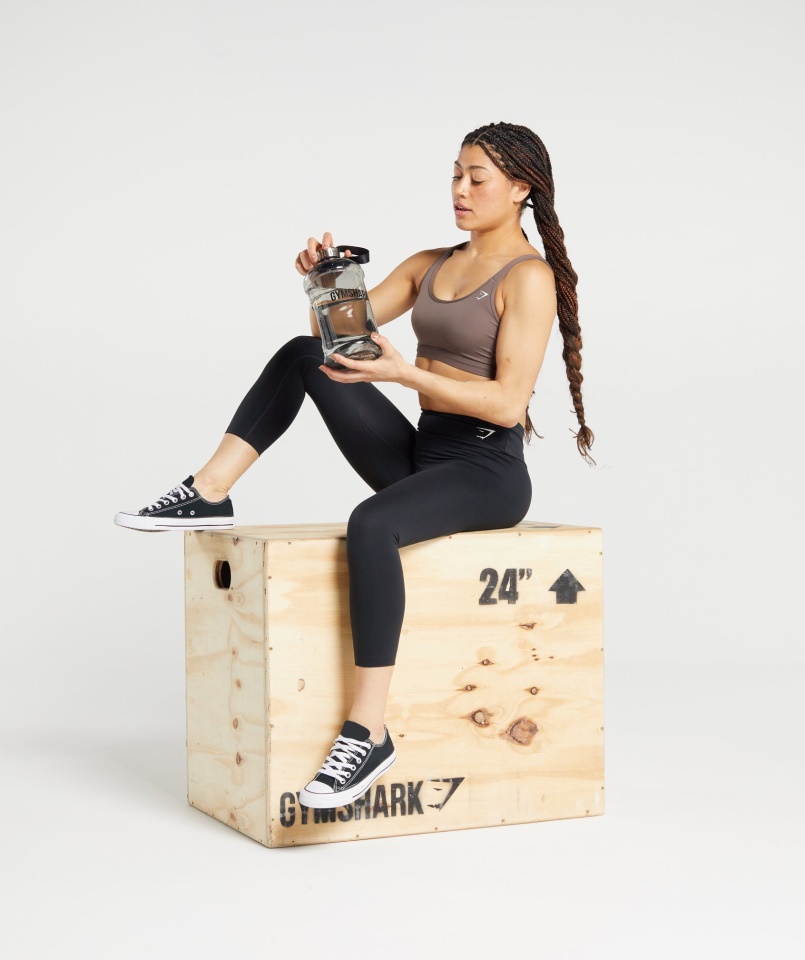 Gymshark Fekete 2,2 Literes Vizes Palack