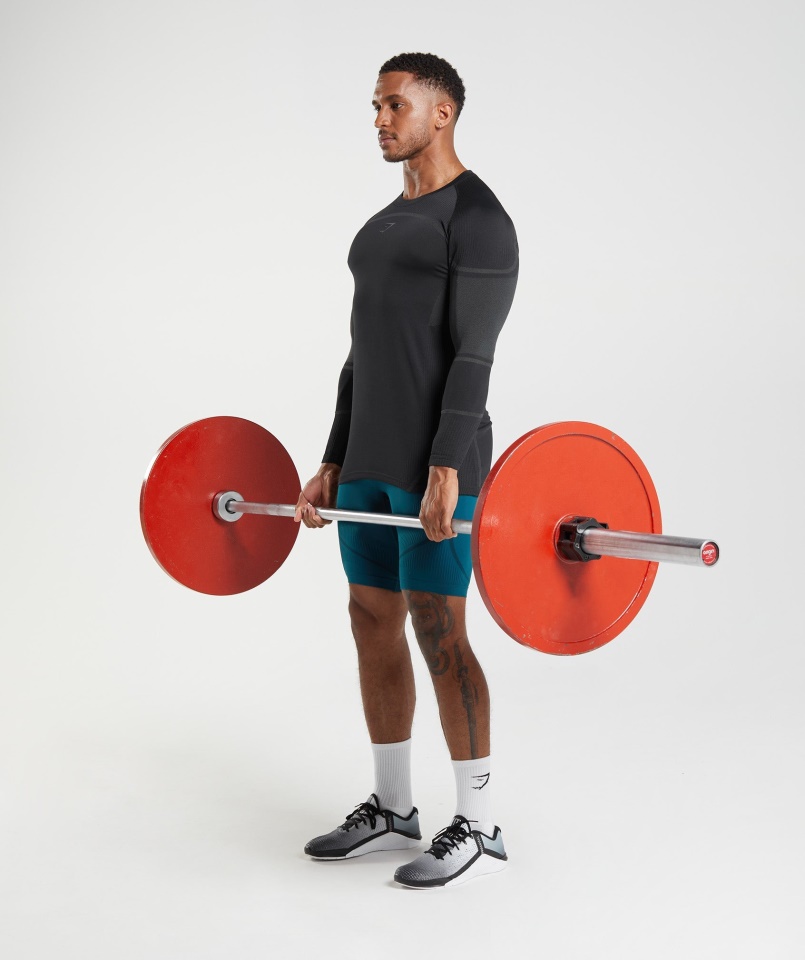 Gymshark Fekete 315 Hosszú Ujjú Póló