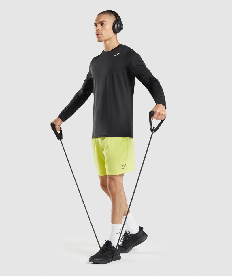 Gymshark Fekete érkezési Hosszú Ujjú Póló