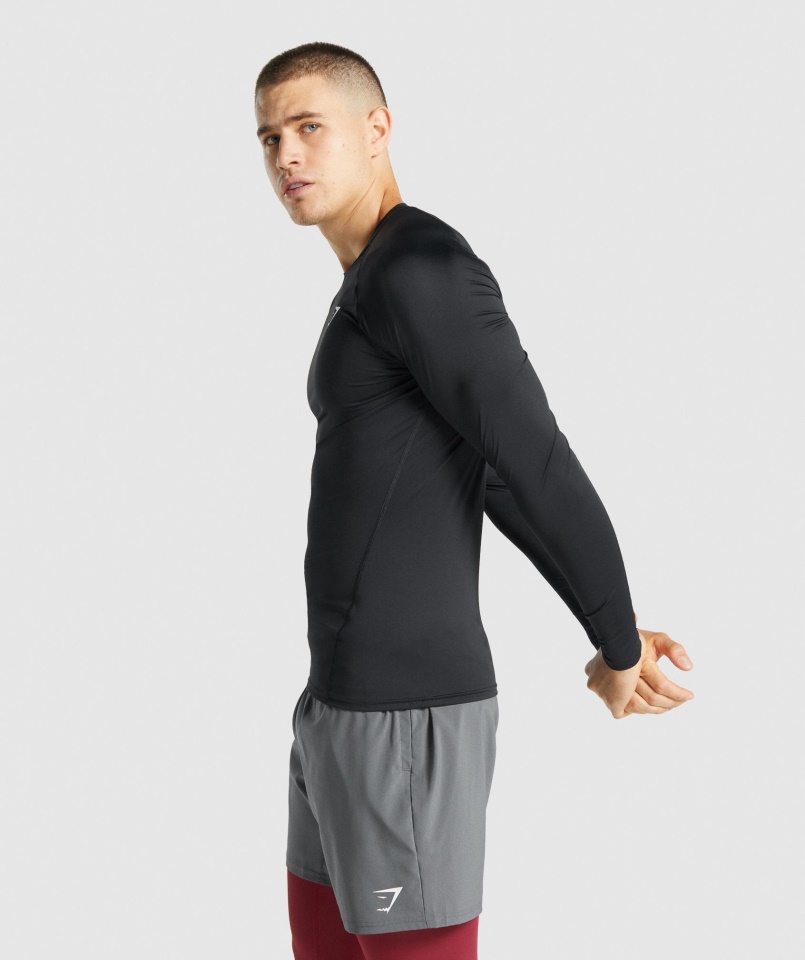Gymshark Black Element Baselayer Hosszú Ujjú Póló