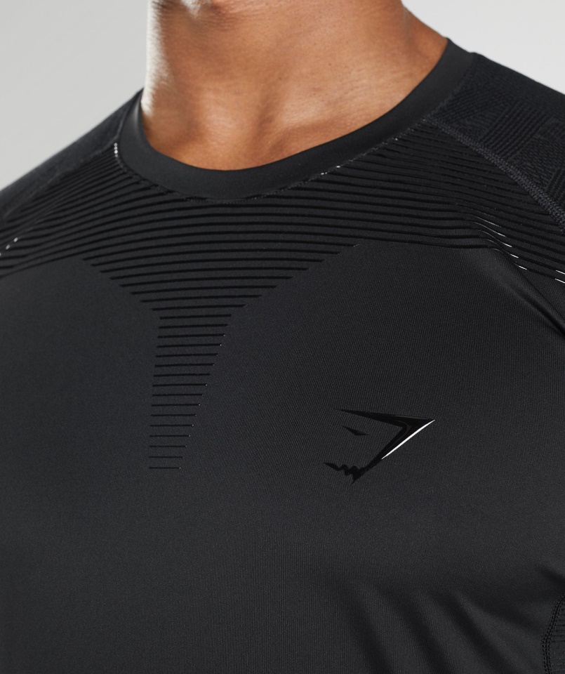 Gymshark Fekete Forma Hosszú Ujjú Póló