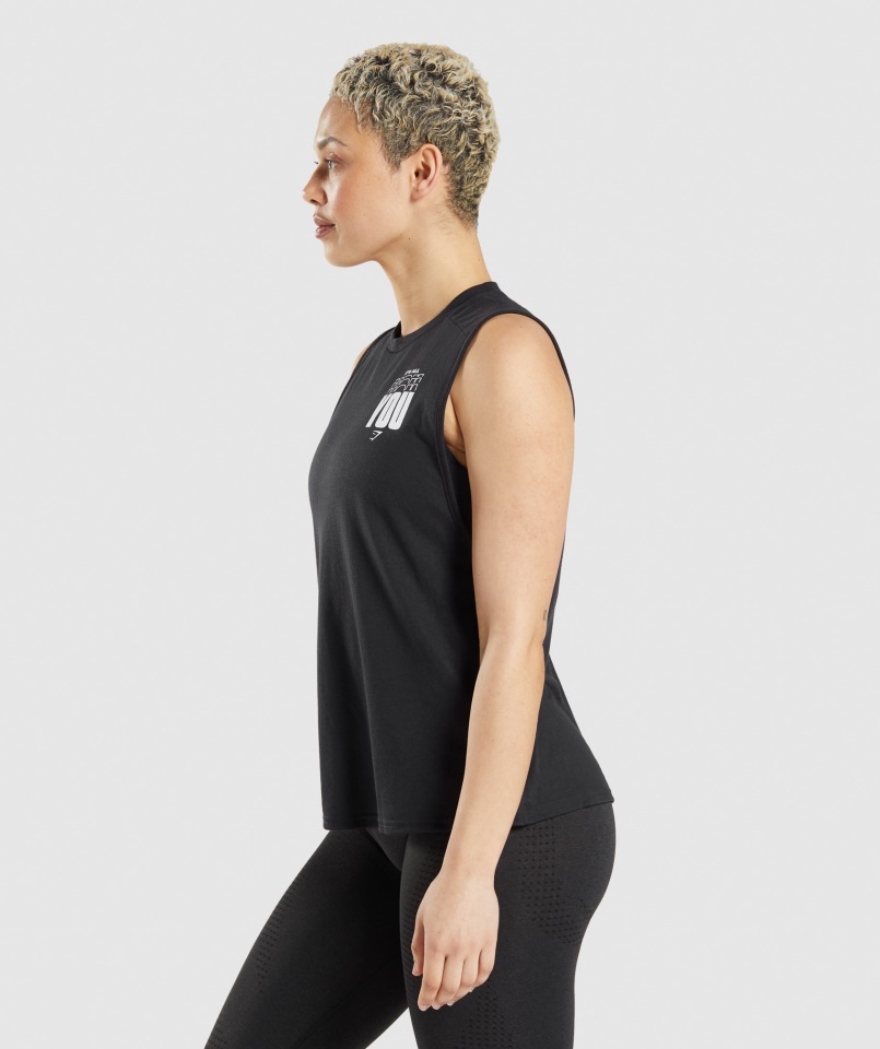 Gymshark Black It All You Drop Kar Tank