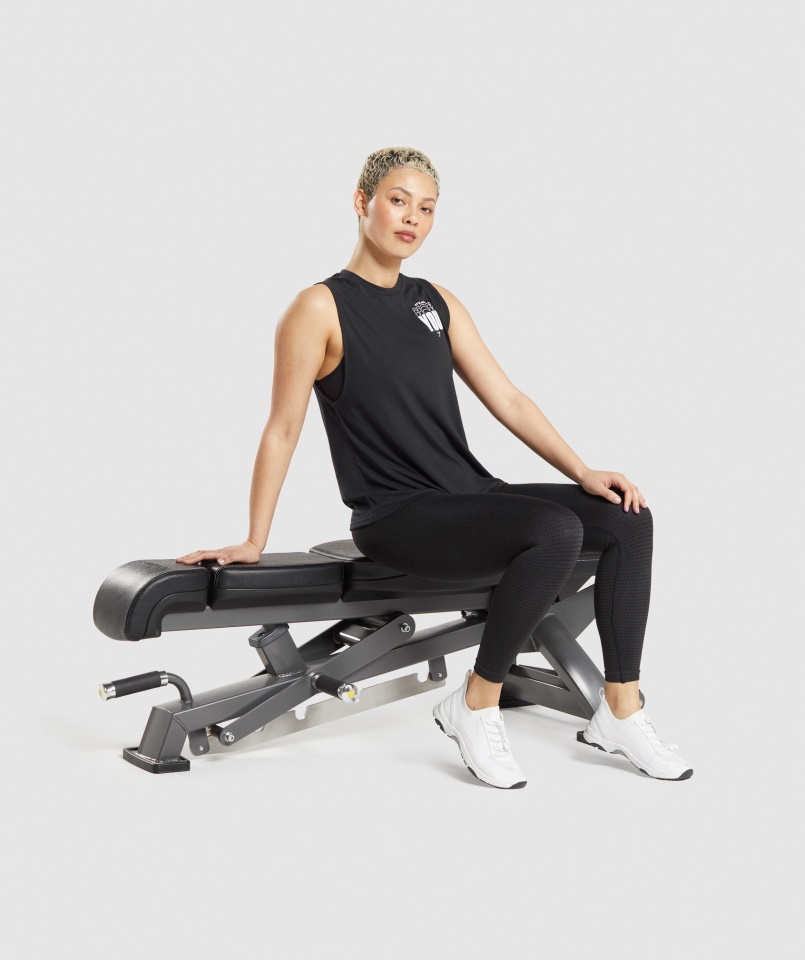 Gymshark Black It All You Drop Kar Tank