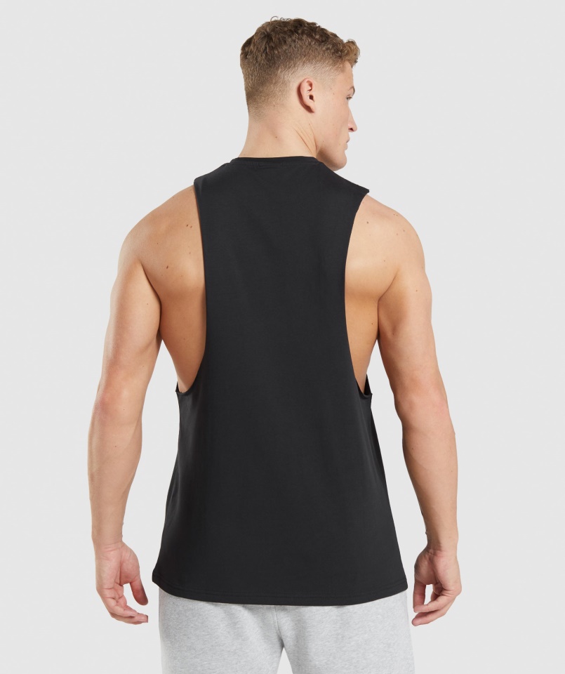 Gymshark Black Leg Day Drop Kar Tank