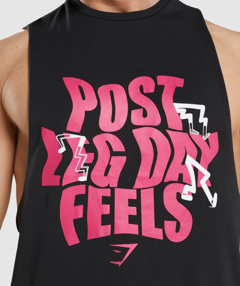 Gymshark Black Leg Day Drop Kar Tank