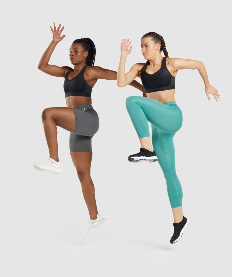 Gymshark Fekete Könnyű, Magas Tartású Sportmelltartó