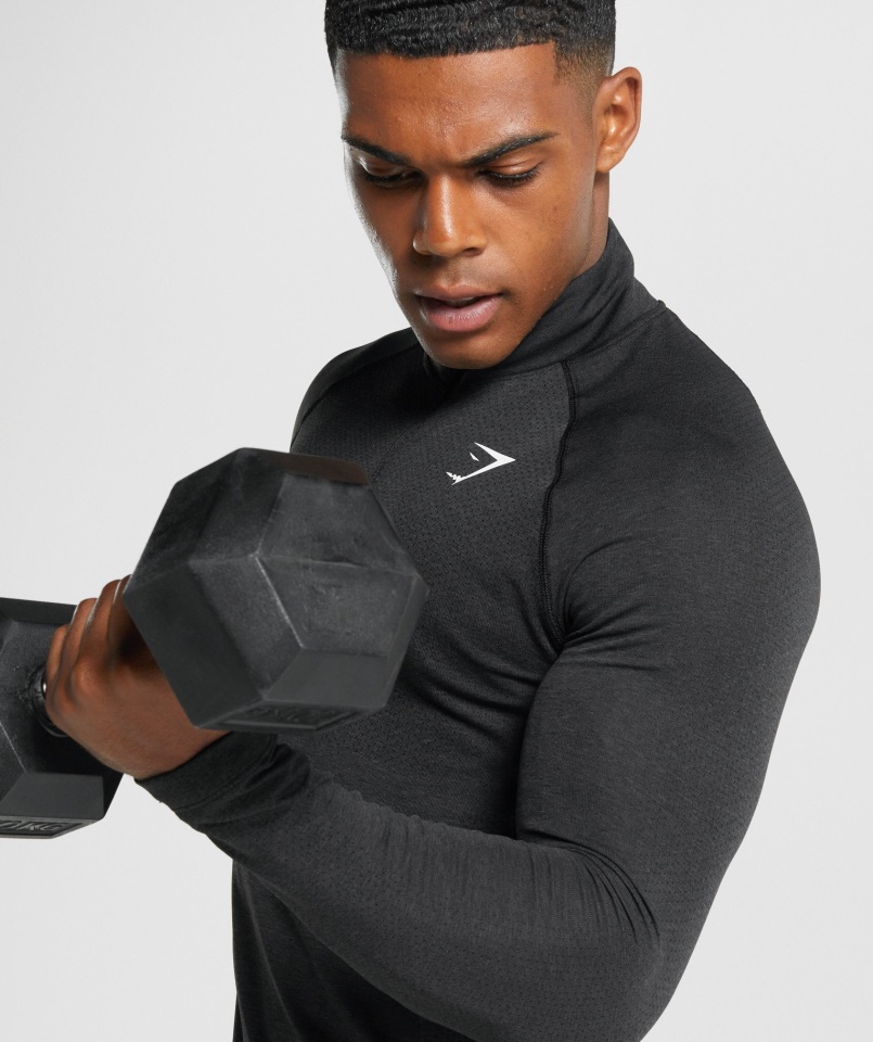 Gymshark Fekete Márga Vital Light 1-4 Cipzár