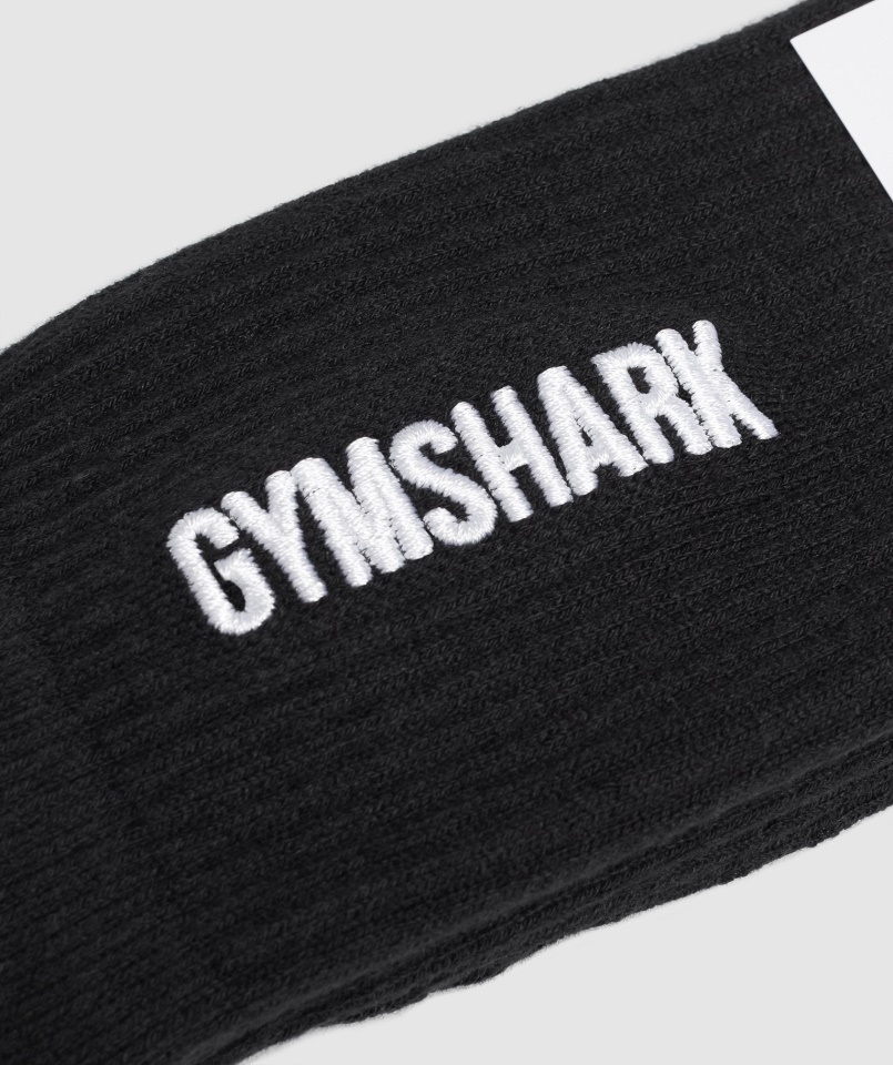 Gymshark Fekete Prémium Hímzett Legénységi Zokni 1db