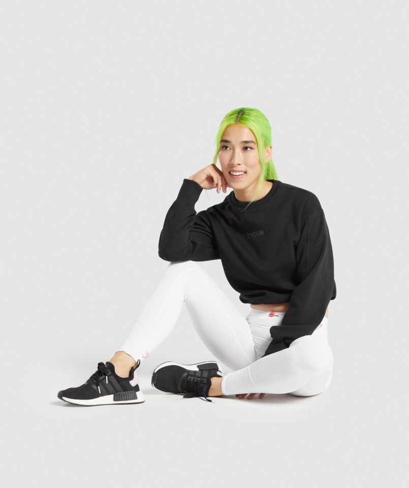 Gymshark Fekete Pulóver