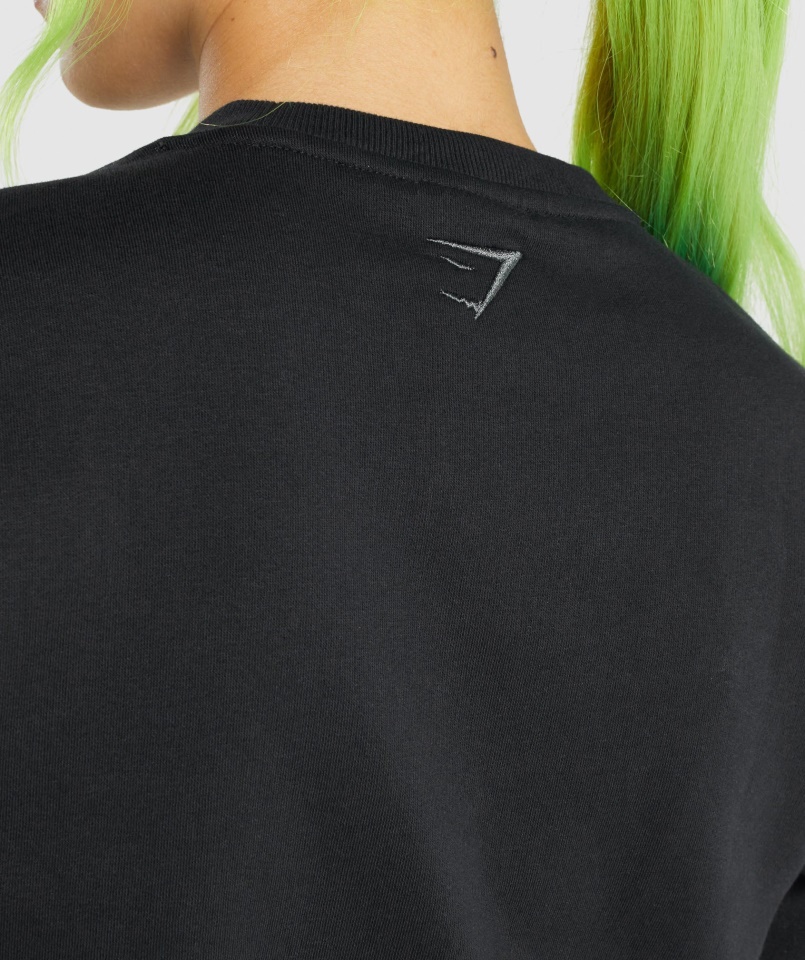 Gymshark Fekete Pulóver