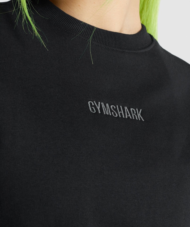 Gymshark Fekete Pulóver