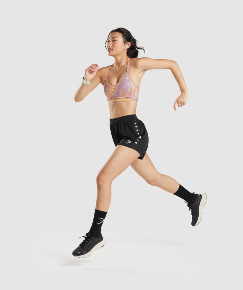 Gymshark Fekete Sport Bő Rövidnadrág