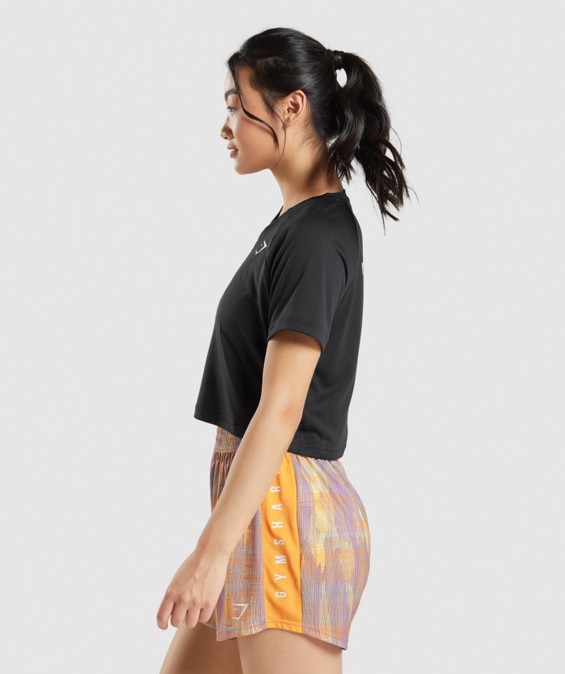 Gymshark Fekete Sport Midi Póló