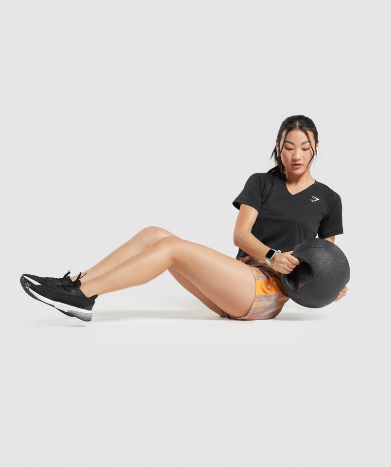 Gymshark Fekete Sport Midi Póló