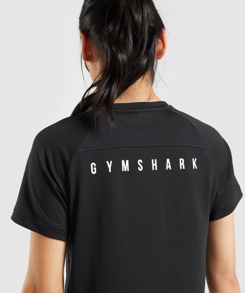 Gymshark Fekete Sport Midi Póló