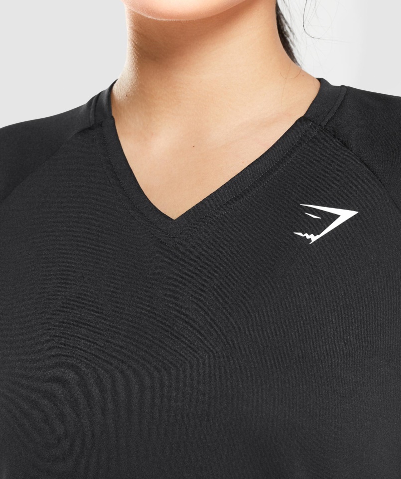 Gymshark Fekete Sport Midi Póló