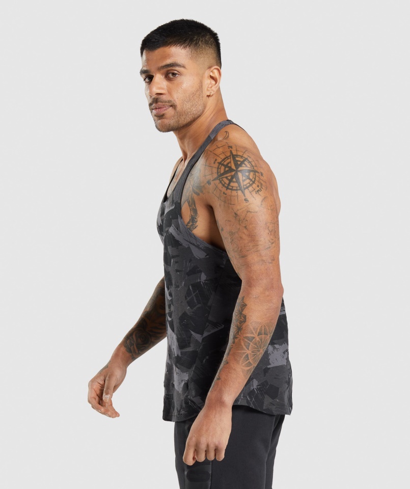 Gymshark Bold Stringer Szürke Mintás