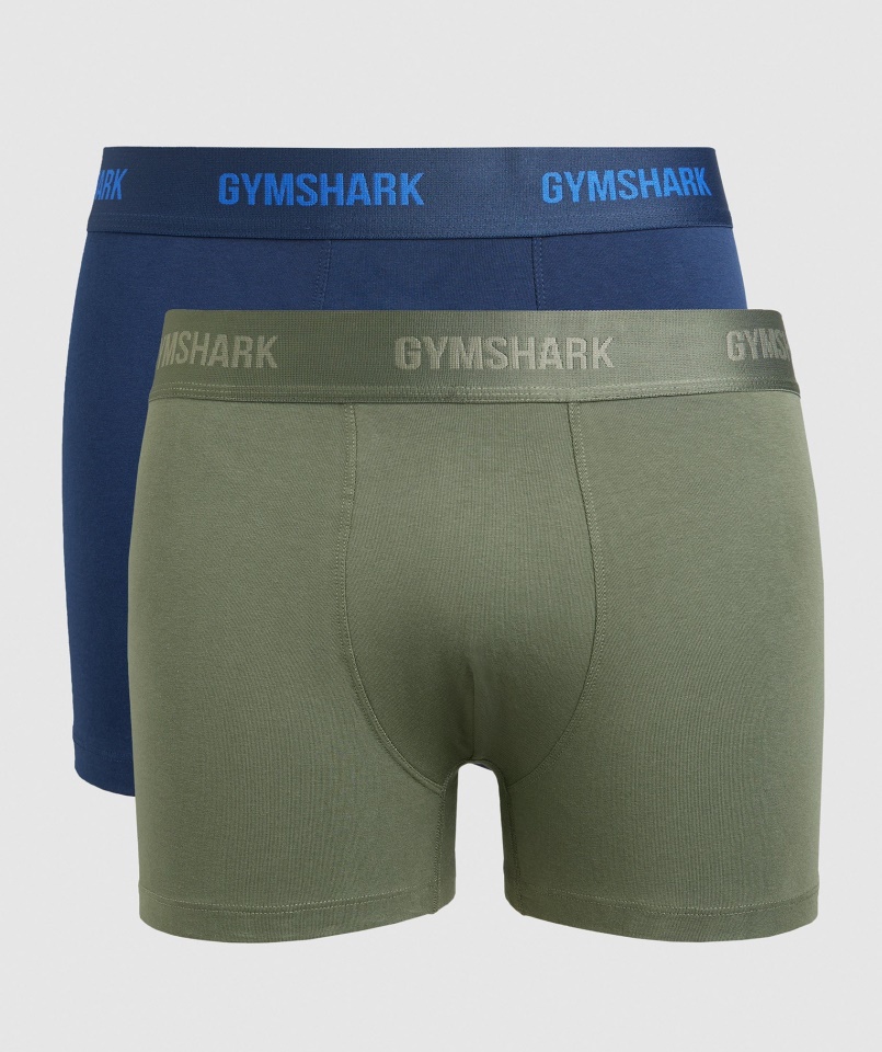 Gymshark Boxers 2pk Core Olive-navy