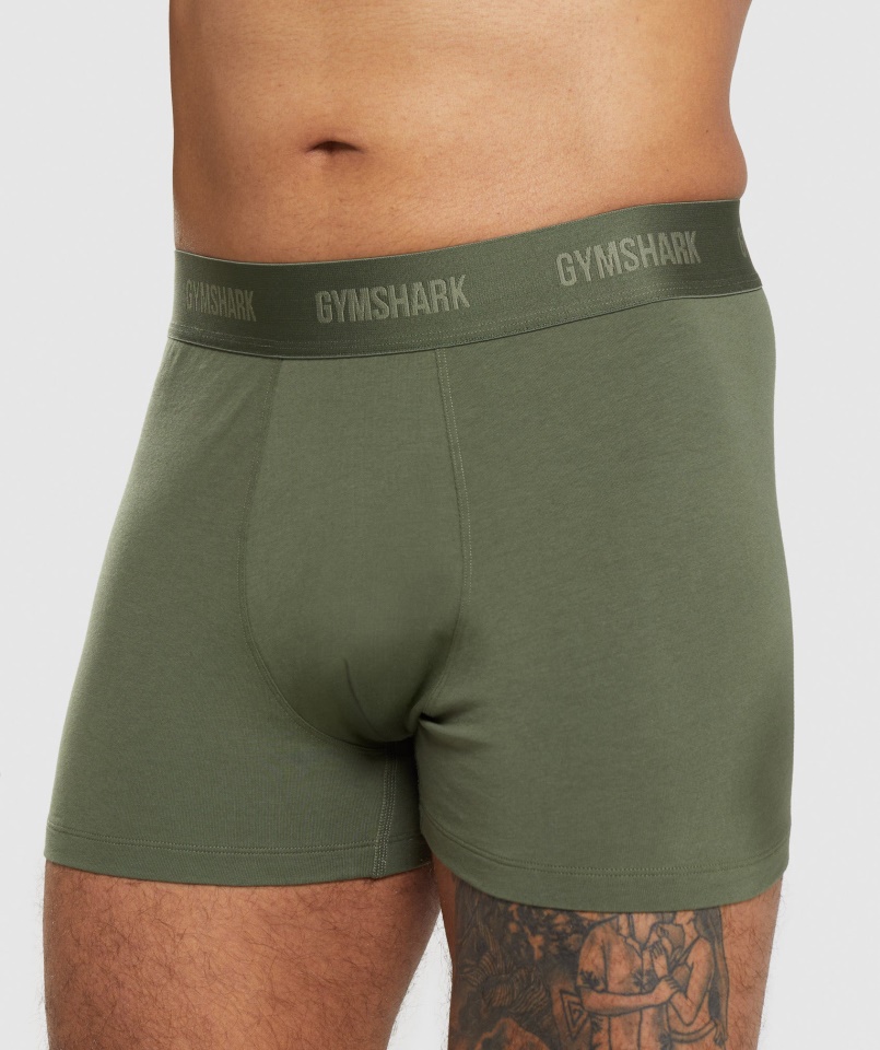 Gymshark Boxers 2pk Core Olive-navy