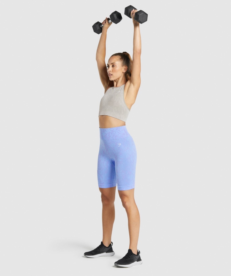 Gymshark Butterfly-grey Adaptált állati Varrat Nélküli Sportmelltartó