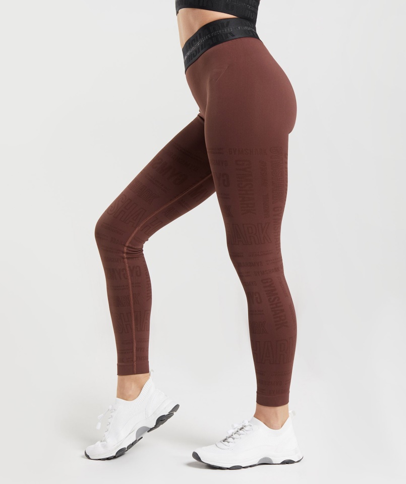 Gymshark Cherry Brown Vision Leggings