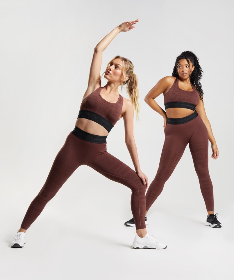 Gymshark Cherry Brown Vision Leggings