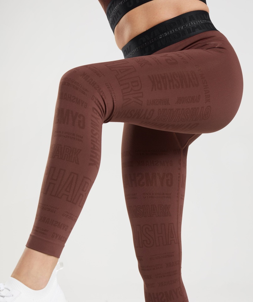 Gymshark Cherry Brown Vision Leggings