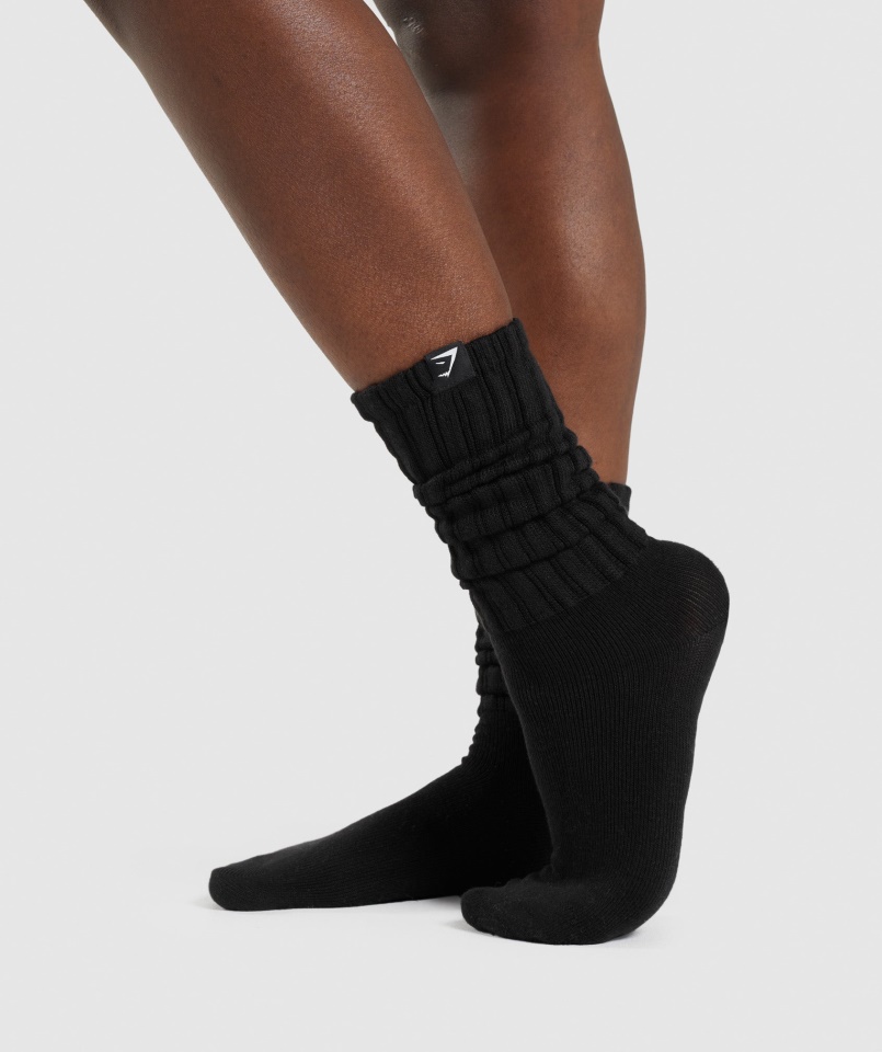 Gymshark Kényelmes Pihenőnapi Zokni Fekete