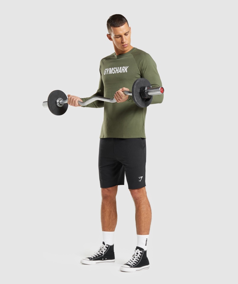 Gymshark Core Olive Apollo Hosszú Ujjú Póló