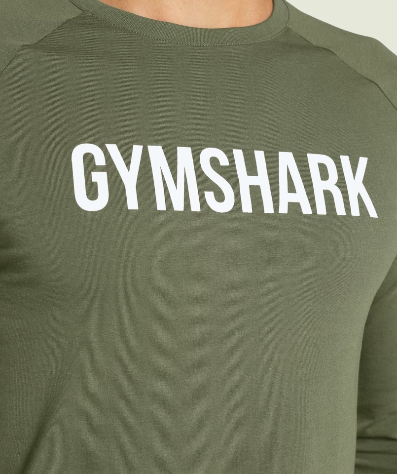 Gymshark Core Olive Apollo Hosszú Ujjú Póló