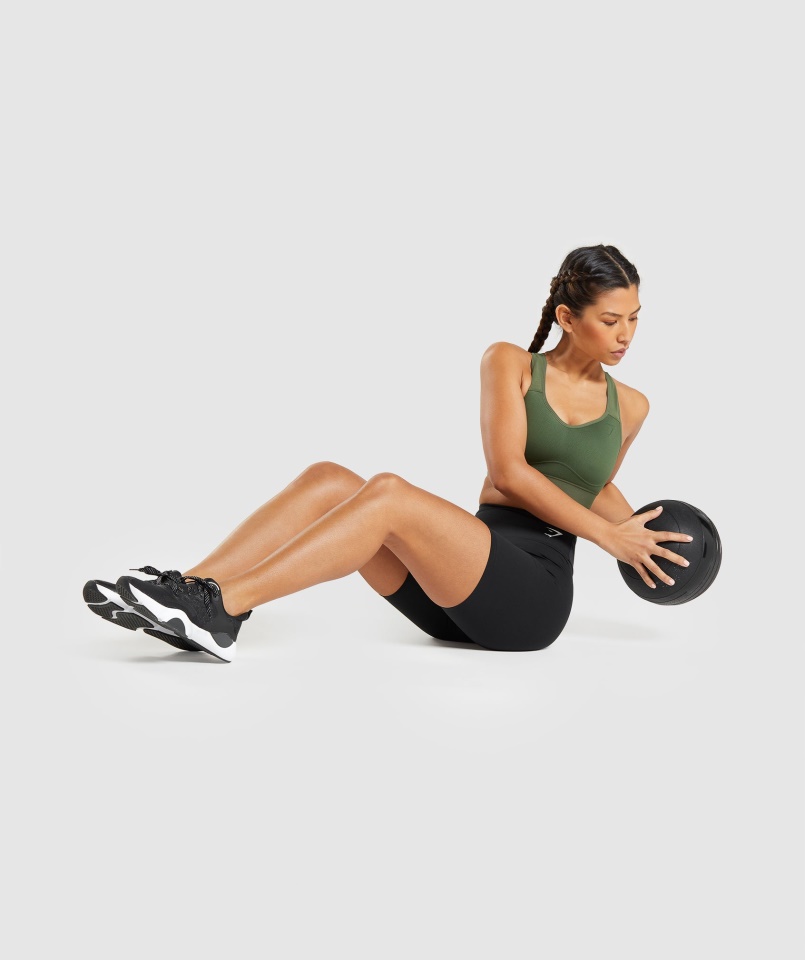 Gymshark Core Olive Könnyű, Magas Tartású Sportmelltartó