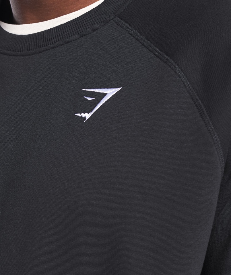 Gymshark Crest Pulóver Fekete