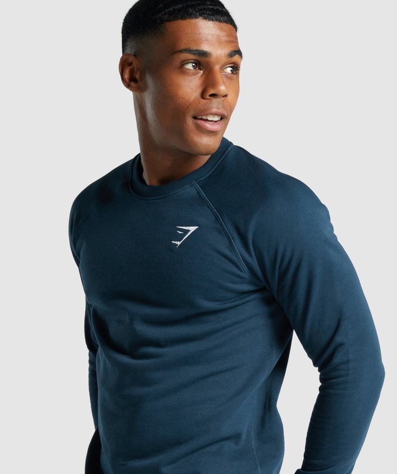 Gymshark Crest Pulóver Sötétkék