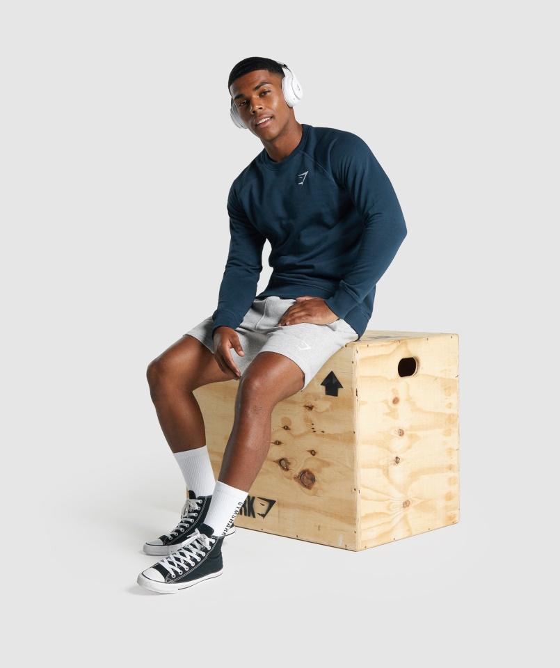 Gymshark Crest Pulóver Sötétkék