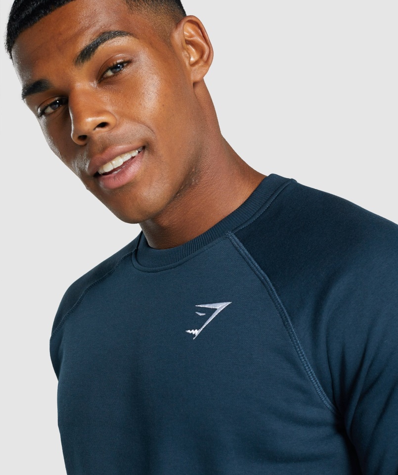 Gymshark Crest Pulóver Sötétkék