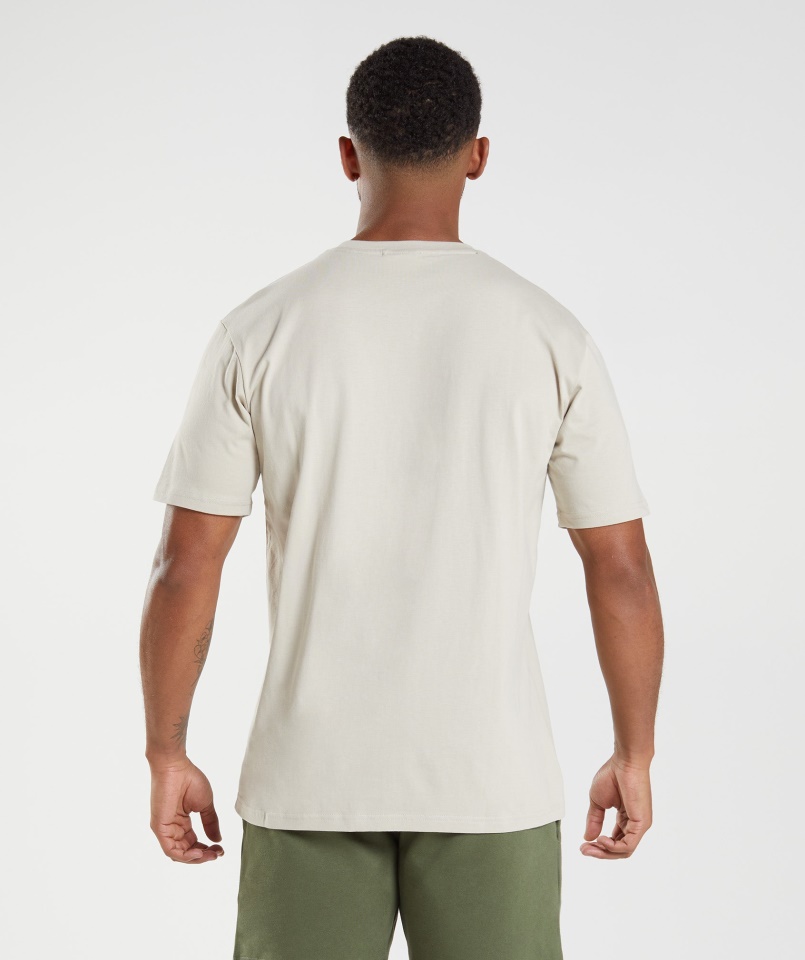 Gymshark Crest Póló Kavicsszürke