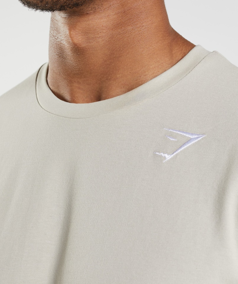 Gymshark Crest Póló Kavicsszürke