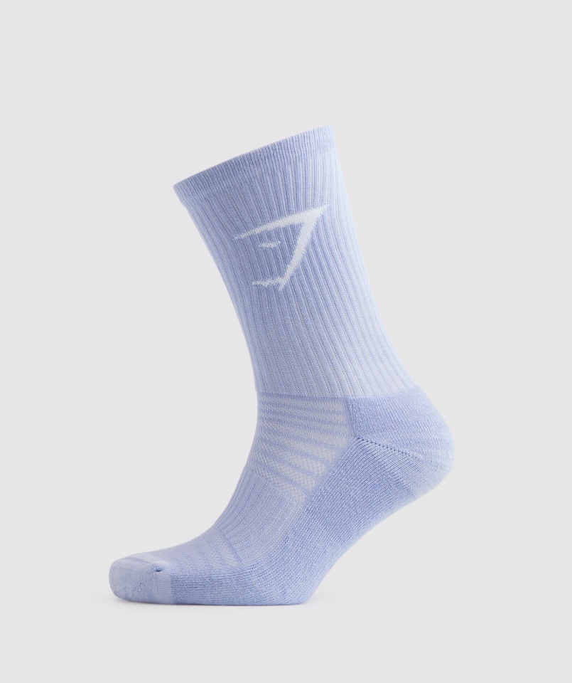 Gymshark Crew Zokni 3db Fakult Lila-levendula Kék-uborka Zöld