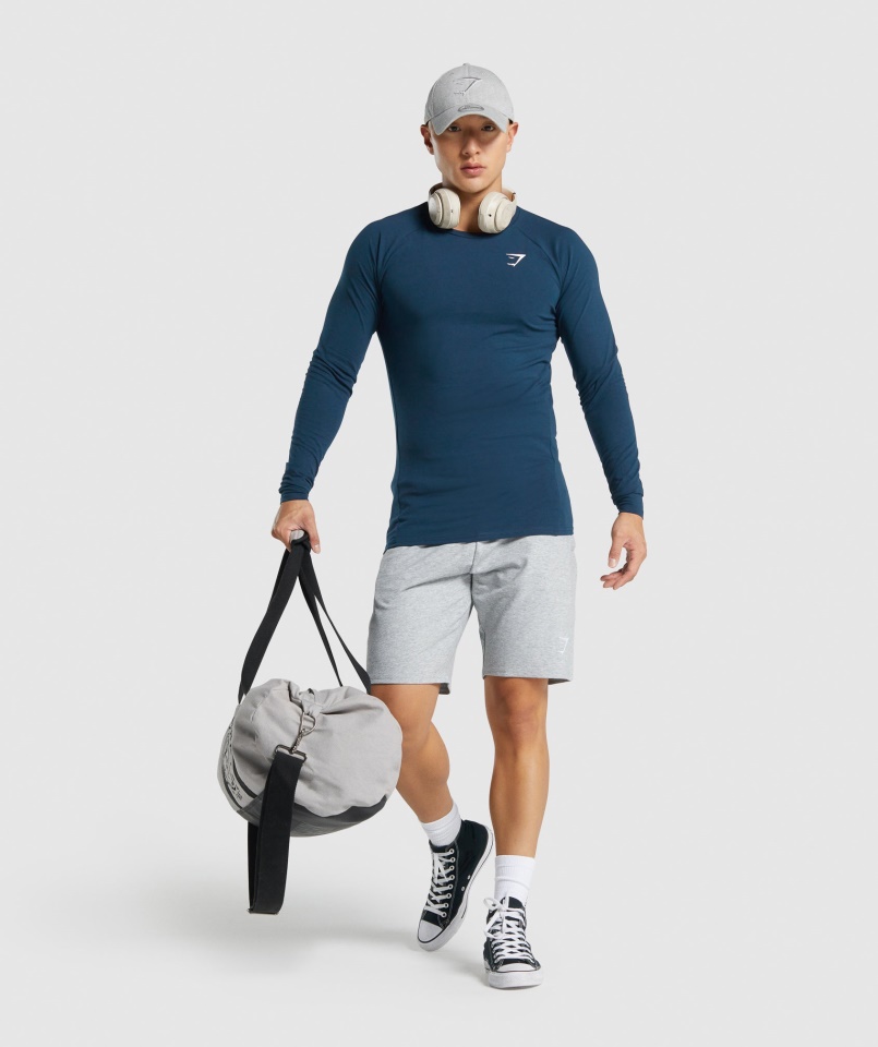 Gymshark Kritikus 2.0 Hosszú Ujjú Póló Sötétkék