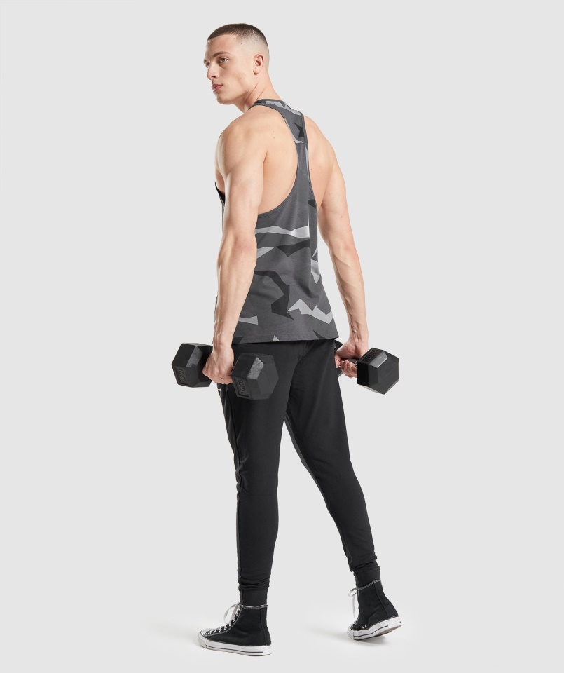 Gymshark Kritikus Stringer Fekete Nyomat