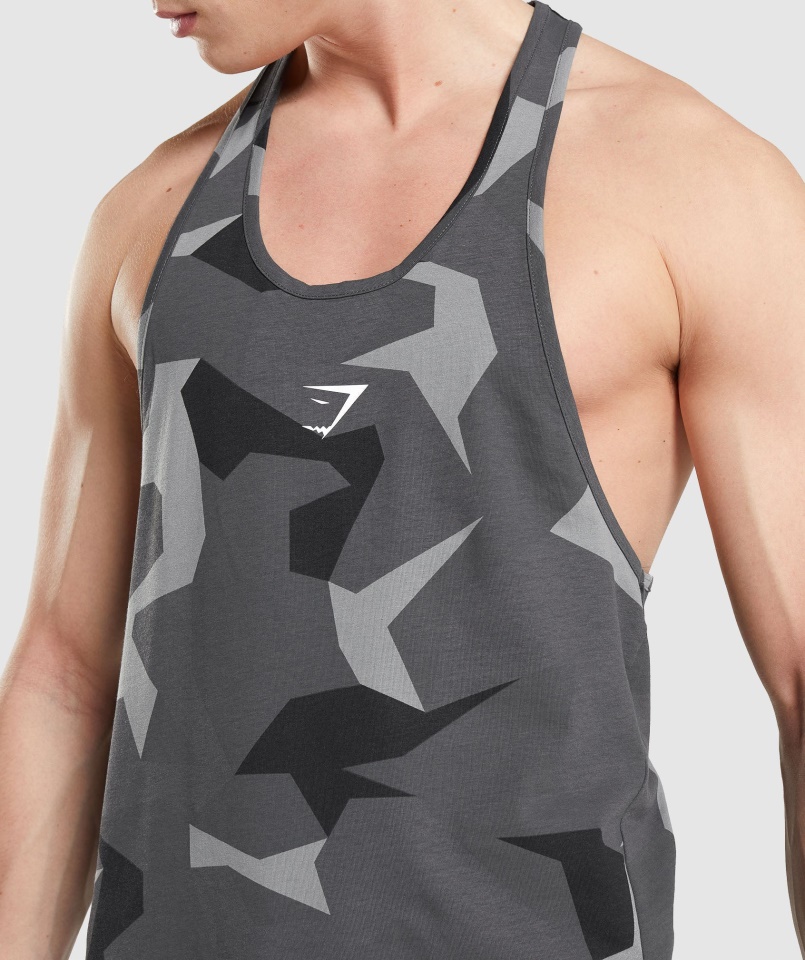 Gymshark Kritikus Stringer Fekete Nyomat