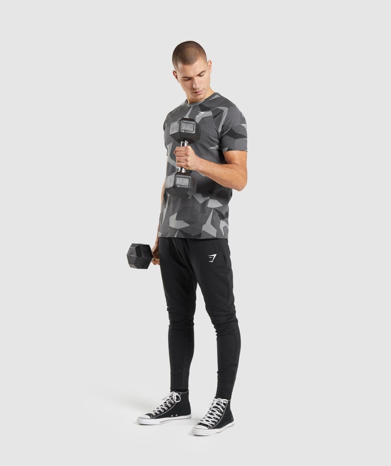 Gymshark Kritikus Póló Fekete Nyomtatással