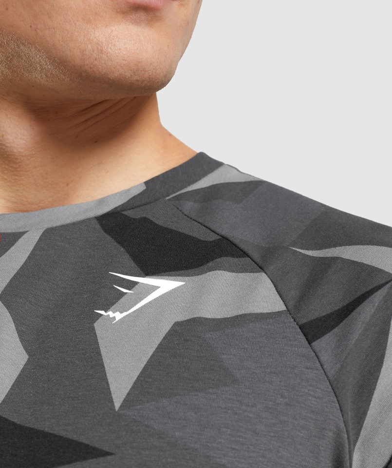 Gymshark Kritikus Póló Fekete Nyomtatással